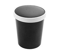 García de Pou 25 Unités - Récipients + Couvercles 960 ml - 32 oz 330 + 18 Pe g/m2, 11,7/9,2 x 13,5 cm Noir Carton