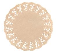García de Pou 250 Unités - Dentelles Rondes Ajourées 40 g/m2, 16,5 cm Naturel Kraft