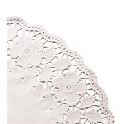 García de Pou 250 Unités - Dentelles Rondes Ajourées 54 g/m2, 16,5 cm Blanc Papier