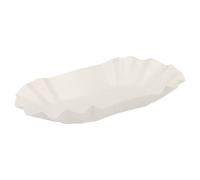 García de Pou 250 Unités - Plateaux Ovales 300 g/m2, 16 x 9 x 3 cm Blanc Carton