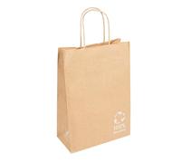 García de Pou 250 Unités - Sacs Sos avec Anses 80 g/m2, 20+10 x 29 cm Naturel Kraft