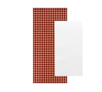 García de Pou 300 Unités - Serviettes Blanches Emb, Airlaid 40 x 32 cm Just In Time Closed 40 + 10Pe g/m2, 11 x 25 cm Rouge Vichy Kraft Vergé