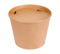 García de Pou 40 Unités - Containers Poulet + Couvercles 4500 ml 337 + 18Pe g/m2, 21,6/16 x 16,6 cm Naturel Kraft