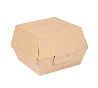 50 unité - Boîtes Hamburger 'Thepack' 220 G/M2 14,4X13,6X9,2 Cm (L+) Naturel Carton Ondulé Nano-Micro
