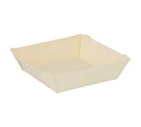 García de Pou 50 Unités - Barquettes Carrées 7 x 7 x 2 cm Naturel Bois