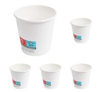 García de Pou 50 Unités - Gobelets Boissons Chaudes 1 Paroi 120 ml 230 plus 18 Pe g/m2, Ø 6,2/4,5 x 6 cm Blanc Carton (Lot de 5)
