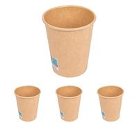 García de Pou 50 Unités - Gobelets Boissons Chaudes 1 Paroi 240 ml 280 plus 18 Pe g/m2, Ø 8/5,6 x 9,2 cm Marron Carton (Lot de 4)