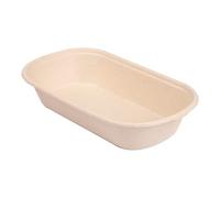 García de Pou 50 Unités - Lunch Boxes 1 Compart, 'Bionic' 850 ml 23,5 x 13,1 x 4,6 cm Naturel Bagasse