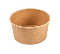 García de Pou 50 Unités - Pots Saladiers 1000 ml - 33,3 oz 300 + 18 Pe g/m2, 15/12,9 x 8 cm Naturel Kraft