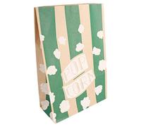 García de Pou 500 Unités - Sacs Sos Pop Corn Stripes 5 L-170 oz 80 g/m² 20+9 x 29,5 cm Naturel Parch,Ingraissable