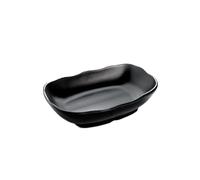García de Pou 6 Unités - Bols Rectangulaires Asami Ware 20 x 12,5 x 3,5 cm Noir Mélamine