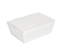 García de Pou 60 Unités - Boîtes Lunch Box Couvercles Thepack 500 ml (16 oz) 230 g/m2, 14 x 9,7 x 5 cm Blanc Carton Ondulé Nano-Micro