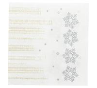 garcía de POU 804.14 Serviettes Double point New Snow, 18 G/m2, 33 x 33 cm, Blanc