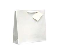 garcía de POU 804.57 Sacs Boutique Poignée Cordon, 19 + 10 x 27 cm, Blanc