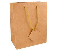 garcía de POU 804.63 Sacs Boutique Poignée Cordon, Naturel Kraft, 18 + 10 x 22.7 cm,