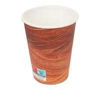 García de Pou 900 Unités - Gobelets Boissons Chaudes 1 Paroi 'Arizona' 360 ml 300 plus 18 Pe g/m2, Ø 9/6 x 11 cm Marron Carton