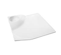 García de pou Assiette Carree 25,4X4,5 Cm Blanc Porcelaine - 4 unités