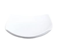 García de pou Assiette Carree Incurvee 27,5X27,5X6,6 Cm Blanc Porcelaine - 2 unités
