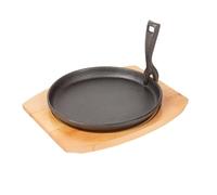 García de pou Assiette Champêtre + Support En Bois 22 Cm Noir Fer - 1 unités