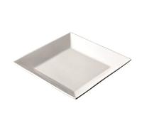 García de pou Assiettes Carrées 25X25 Cm Blanc Porcelaine - 4 unités