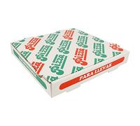 Garcia de pou Boîtes Pizza Microcannelure 26X26X4 Cm Blanc Carton - 100 unités