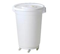 García de Pou Conteneur Blanc avec Couvercle 150 L 61,5 x 82 cm Blanc Pehd