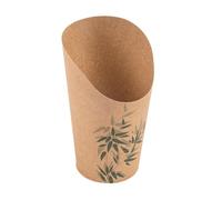 García de pou Gobelets Pour Fritures Ouverts ''Feel Green'' 16 Oz - 480 Ml 200 + 25Pe G/M28,5X13,5 Cm Marron Carton - 1000 unités