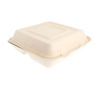 García de pou Large Boxes 'Bionic' 3 Compart. 25X25X7,5 Cm Naturel