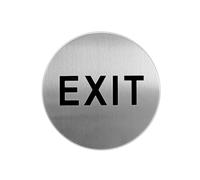 García de Pou Plaque Autoadhesive Exit 7,5 cm Argente Inox