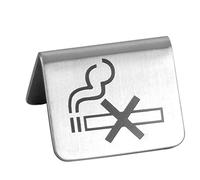 García de pou Plaque De Table ''Défense De Fumer'' 5,3X5X3,5 Cm Argente Inox - 240 unités