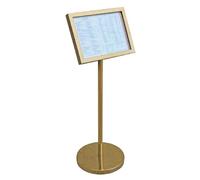 García de Pou Porte Menus Din-A3 avec Pied Incorporé Ø 35 x 115 cm Dore Metal