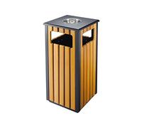 García de Pou Poubelle/Cendrier, Extérieur 35 x 35 x 81 cm Marron Bois