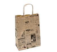 García de pou Sacs Cabas Avec Anses ''Times'' 80 G/M2 25+14X32 Cm Naturel Kraft - 250 unités
