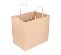 García de pou Sacs Cabas Avec Anses ''Traiteur'' 90 G/M2 32+21X28,5 Cm Naturel Kraft - 250 unités