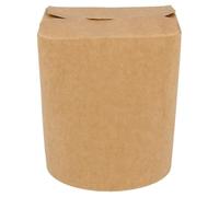 50 unité - Récipients Multiusages Micro-Ondables 480 Ml 275 + 25 Pe G/M2 Ø8X9 Cm Naturel Kraft