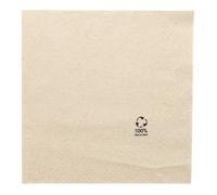 García de pou Serviettes Ecolabel 2 Plis 18 G/M2 33X33 Cm Naturel Tissue Recyclé - 2400 unités