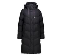 Garcia - Doudoune Longue Noire Effet matelassé avec Capuche et Cordon de Serrage - Taille x_l