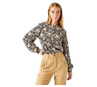 Garcia T- Shirt à Manches Longues Blouse, Noir, L Femme