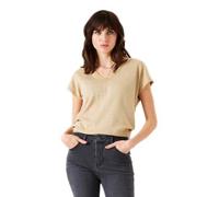 Garcia Z0016 Short Sleeve T-shirt Beige XL Femme