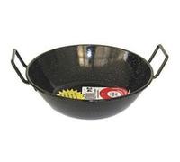 Garcima - Gerimport36 - Double Poêle - Profonde avec anses - Emaillé - Noir - Taille: 64 x 50 x 14 cm