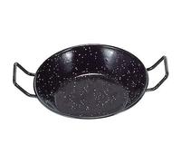 Garcima - 5020004 - Double Poêle - Profonde avec anses - Emaillé - Noir - Taille: 20 cm