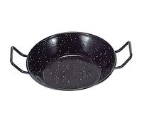 Garcima - 5020005 - Double Poêle - Profonde avec anses - Emaillé - Noir - Taille: 22 cm