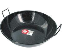 Garcima - 5020017 - Double Poêle - Profonde avec anses - Emaillé - Noir - Taille: 55 cm