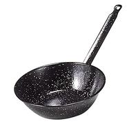 Garcima 5020049 Double Poêle Profonde avec Manche émaillé 32 cm, Noir