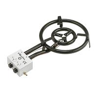 Garcima gaz Butane/Propane/Naturel Bague avec Sortie de côté, Noir, 40 cm