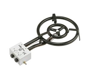Garcima gaz Butane/Propane/Naturel Bague avec Sortie de côté, Noir, 40 cm