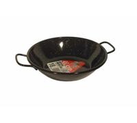 Garcima - Gerimport29 - Double Poêle - Profonde avec anses - Emaillé - Noir - Taille: 18 cm