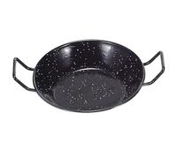 Garcima - Gerimport34 - Double Poêle - Profonde avec anses - Emaillé - Noir - Taille: 47 x 40 x 11 cm
