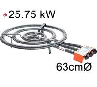 GARCIMA L-60 Brûleur à Gaz 25,75 kW Pour Paella Noir Butane Propane 1 Plaque