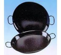 Garcima LA Ideal Poêle à Paella en Acier émaillé, Noir, 24 cm